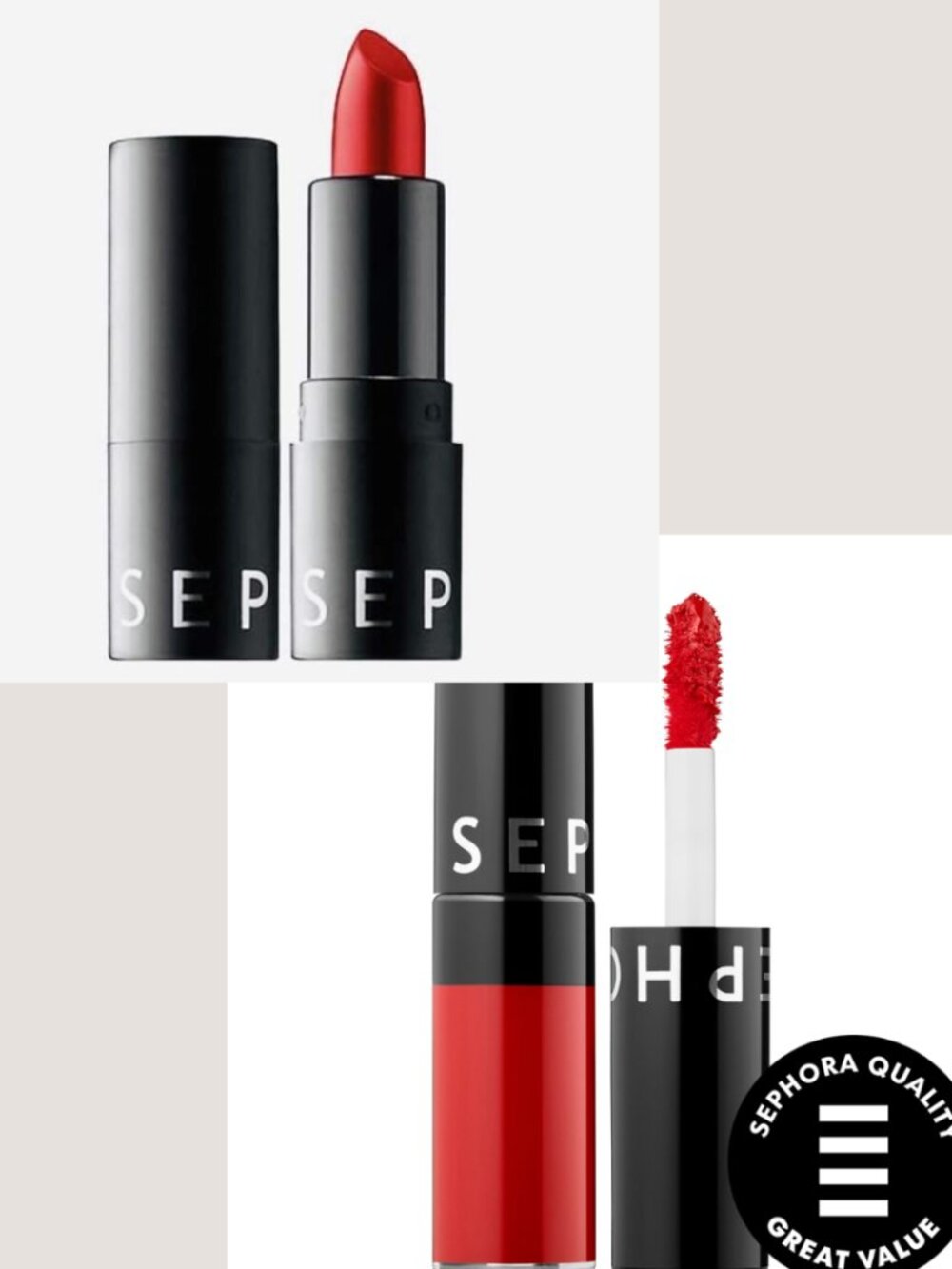 2/$20 Sephora: Cream Lip Stain & Rouge Cream Lipstick mini bundle — Red shades